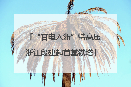 “甘电入浙”特高压浙江段建起首基铁塔