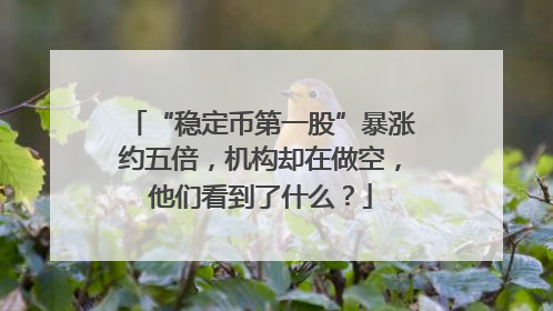 “稳定币第一股”暴涨约五倍，机构却在做空，他们看到了什么？