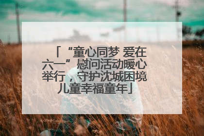 “童心同梦 爱在六一”慰问活动暖心举行，守护沈城困境儿童幸福童年