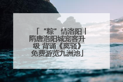 “粽”情洛阳丨隋唐洛阳城宠客升级 背诵《离骚》免费游览九洲池