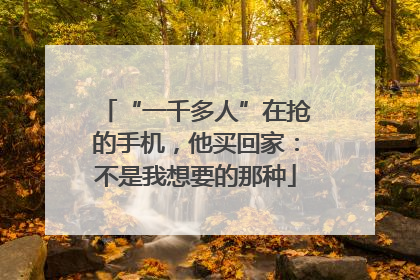 “一千多人”在抢的手机，他买回家：不是我想要的那种