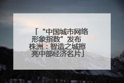 “中国城市网络形象指数”发布 株洲：智造之城擦亮中部经济名片