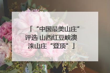 “中国最美山庄”评选 山西红豆峡澳涞山庄“登顶”