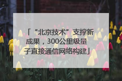 “北京技术”支撑新成果，300公里级量子直接通信网络构建