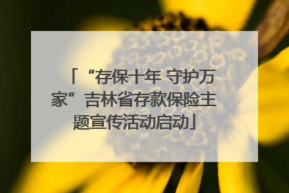 “存保十年 守护万家”吉林省存款保险主题宣传活动启动