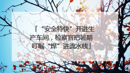 “安全特快”开进生产车间，检察官把暑期叮嘱“焊”进流水线