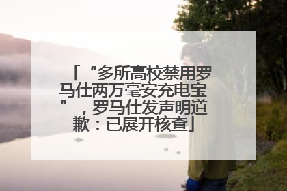 “多所高校禁用罗马仕两万毫安充电宝”，罗马仕发声明道歉：已展开核查