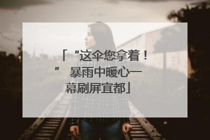 “这伞您拿着！” 暴雨中暖心一幕刷屏宜都