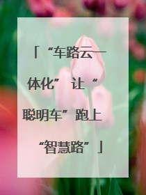 “车路云一体化” 让“聪明车”跑上“智慧路”