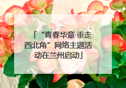 “青春华章·重走西北角”网络主题活动在兰州启动