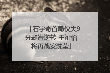 石宇奇首局仅失9分却遭逆转 王祉怡将再战安洗莹