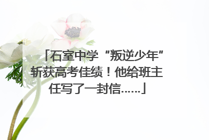 石室中学“叛逆少年”斩获高考佳绩！他给班主任写了一封信……