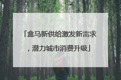 盒马新供给激发新需求，潜力城市消费升级