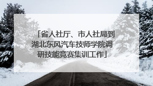 省人社厅、市人社局到湖北东风汽车技师学院调研技能竞赛集训工作