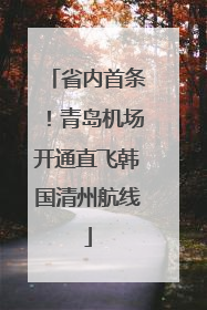 省内首条！青岛机场开通直飞韩国清州航线