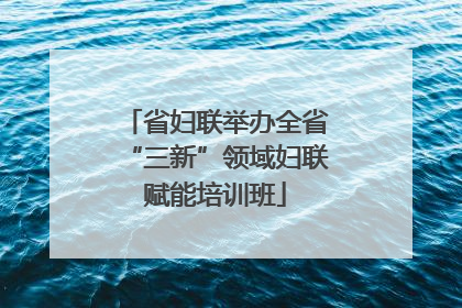 省妇联举办全省“三新”领域妇联赋能培训班