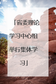 省委理论学习中心组举行集体学习