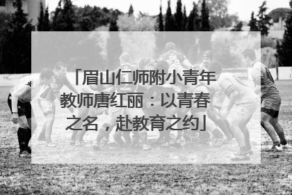 眉山仁师附小青年教师唐红丽：以青春之名，赴教育之约