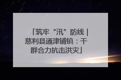 筑牢“汛”防线｜慈利县通津铺镇：干群合力抗击洪灾