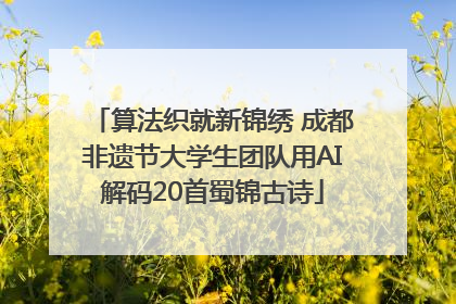 算法织就新锦绣 成都非遗节大学生团队用AI解码20首蜀锦古诗