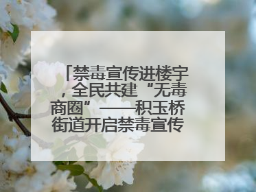 禁毒宣传进楼宇，全民共建“无毒商圈”——积玉桥街道开启禁毒宣传月系列活动