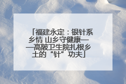 福建永定：银针系乡情 山乡守健康——高陂卫生院扎根乡土的“针”功夫