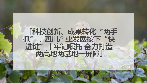 科技创新、成果转化“两手抓”，四川产业发展按下“快进键”丨牢记嘱托 奋力打造两高地两基地一屏障