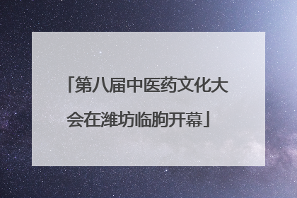第八届中医药文化大会在潍坊临朐开幕