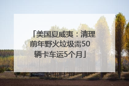 美国夏威夷：清理前年野火垃圾需50辆卡车运5个月