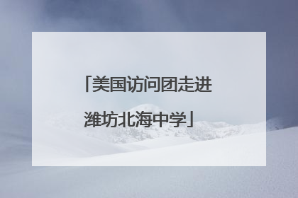 美国访问团走进潍坊北海中学