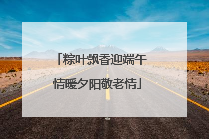 粽叶飘香迎端午 情暖夕阳敬老情