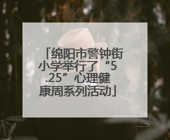 绵阳市警钟街小学举行了“5.25”心理健康周系列活动