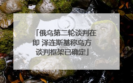俄乌第二轮谈判在即 泽连斯基称乌方谈判框架已确定
