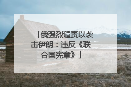 俄强烈谴责以袭击伊朗：违反《联合国宪章》