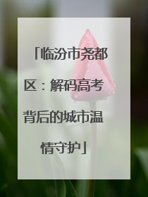 临汾市尧都区：解码高考背后的城市温情守护