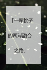 一颗桃子的两岸融合之路