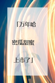 万年哈密瓜甜蜜上市了