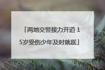 两地交警接力开道 15岁受伤少年及时就医