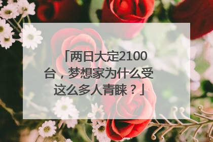 两日大定2100台，梦想家为什么受这么多人青睐？