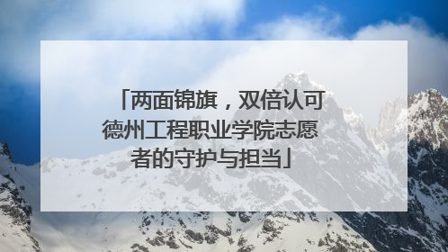 两面锦旗，双倍认可德州工程职业学院志愿者的守护与担当
