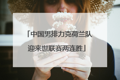 中国男排力克荷兰队 迎来世联赛两连胜