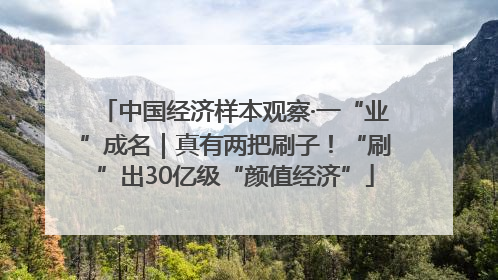 中国经济样本观察·一“业”成名｜真有两把刷子！“刷”出30亿级“颜值经济”