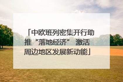 中欧班列密集开行助推“落地经济” 激活周边地区发展新动能