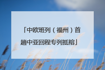 中欧班列（福州）首趟中亚回程专列抵榕