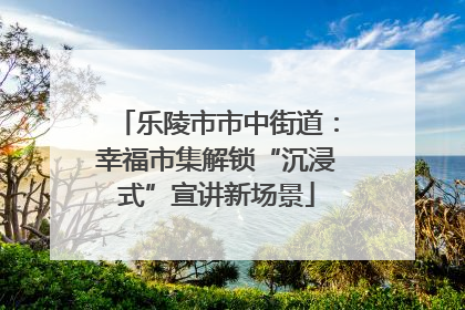 乐陵市市中街道：幸福市集解锁“沉浸式”宣讲新场景
