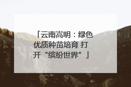 云南嵩明：绿色优质种苗培育 打开“缤纷世界”