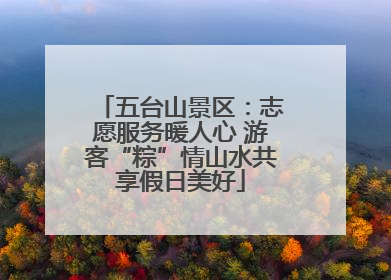 五台山景区：志愿服务暖人心 游客“粽”情山水共享假日美好