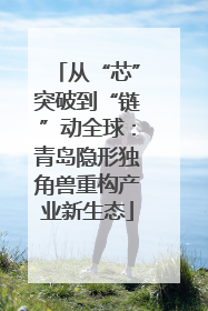 从“芯”突破到“链”动全球：青岛隐形独角兽重构产业新生态