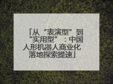 从“表演型”到“实用型”：中国人形机器人商业化落地探索提速