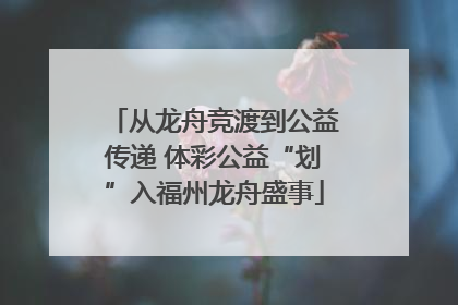 从龙舟竞渡到公益传递 体彩公益“划”入福州龙舟盛事